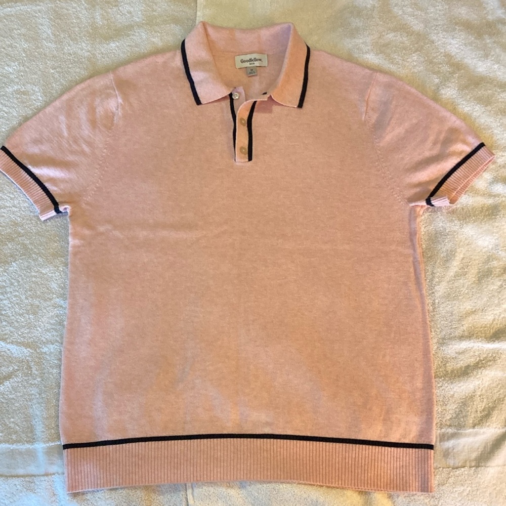 Retro Pink Polo Goodfellow & Co Medium